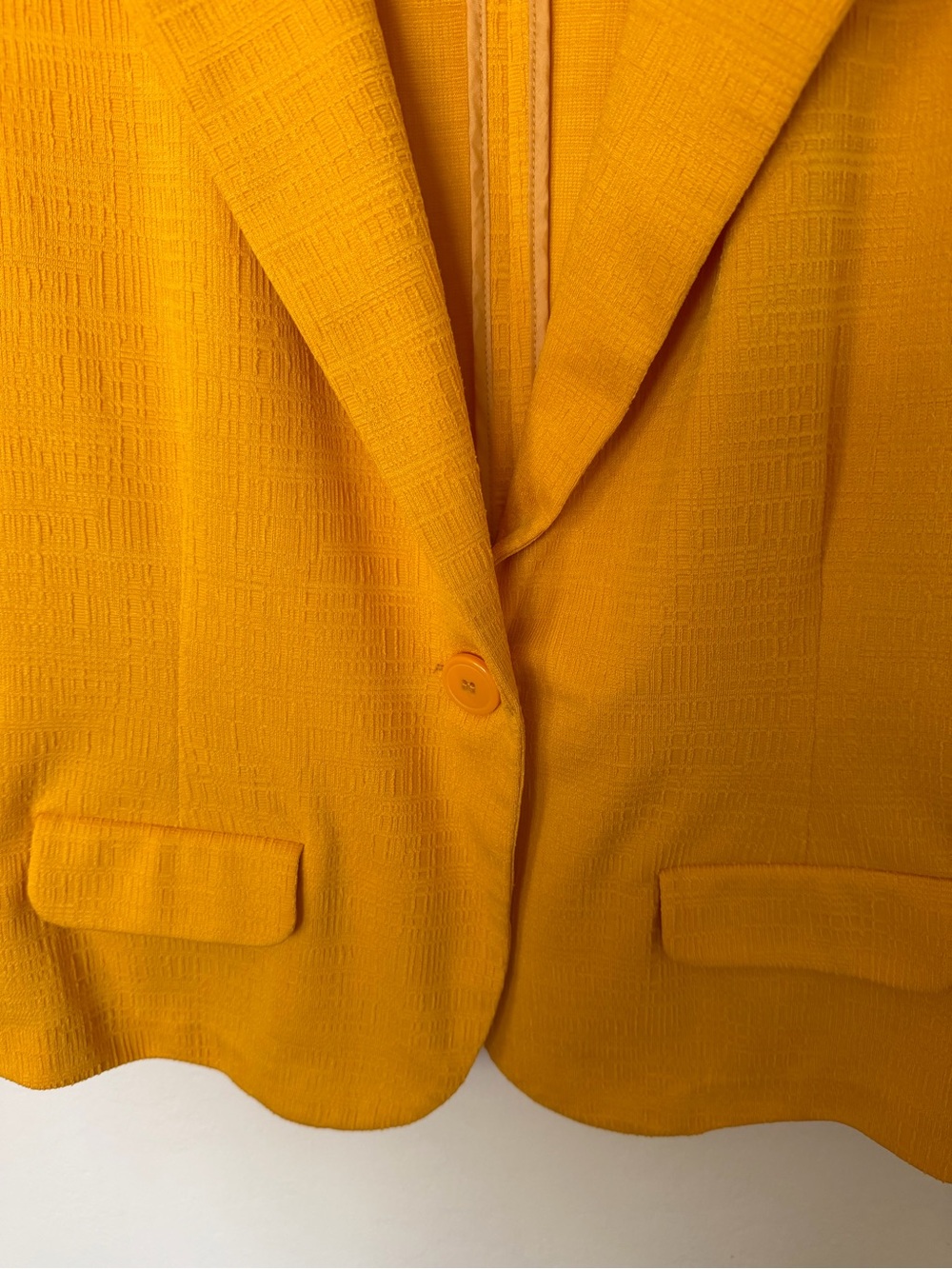 SOHO Apparel Women's Mustard Yellow Single-Button Blazer - Picture 2 of 7